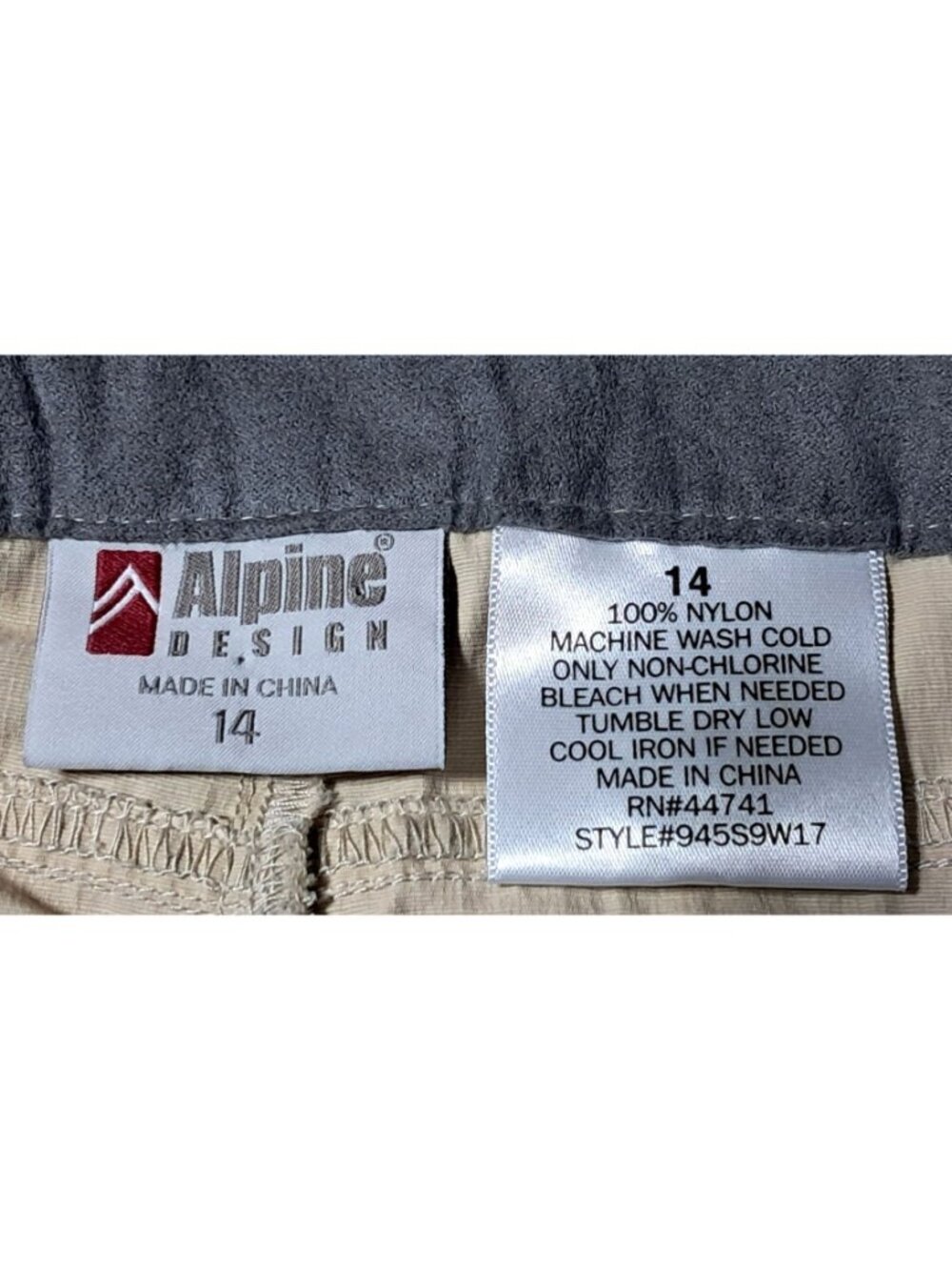 Alpine Design Nylon Cargo Shorts Womens Size 14 Tan Casual Lightweight Outdoor H - Picture 2 of 7